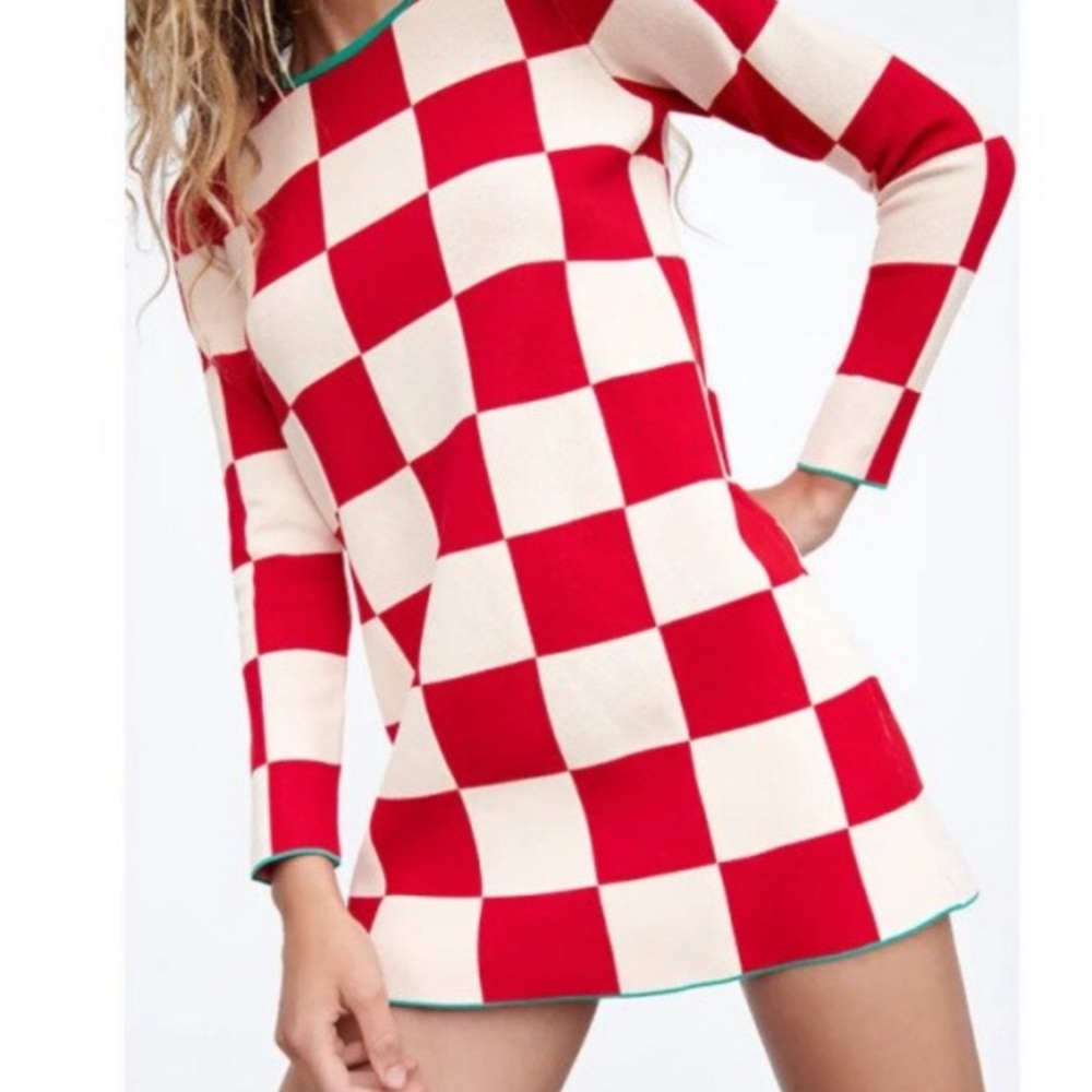 NWT Zara Checker Print Dress